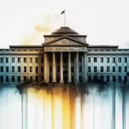 a photo of a very nice building with lots of pillars