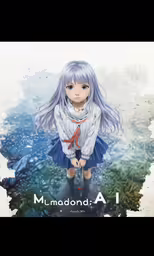 a girl holding an umbrella in her hands with the word