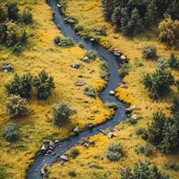 a photo of some water in a field