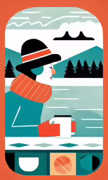 the person is wearing a hat and scarf on top of a boat