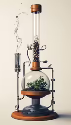 a strange plant in a glass tank filled with water