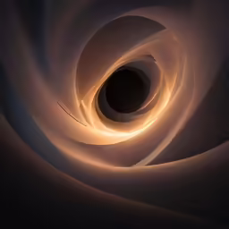 a very large object is shining in the dark