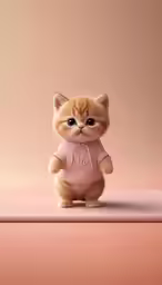 a small kitten with a t - shirt on