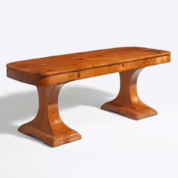 a table with some wooden legs on white background