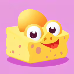 a painting of a piece of yellow cheese with eyes