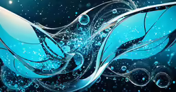 an abstract image with bubbles and water droplets