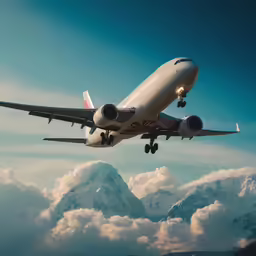 an airplane with landing gear down and its landing gear down