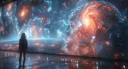 the woman is watching fireworks in the sky,a person standing in front of a huge fireworks display