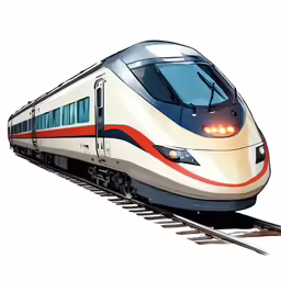 an image of the train is going down the tracks