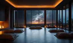 six cushions and pillows in front of a window