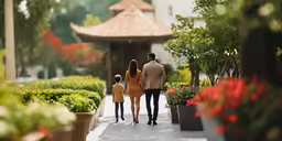 a group of people that are standing in the dirt