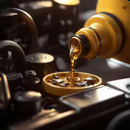 an image of oil pouring from a bottle