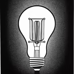 a light bulb with the shape of two bulbs inside it
