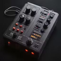 the control panel of a multi - track electronic instrument