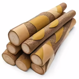 the three wood pieces are lined up together