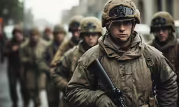 an image of men in uniform on the street