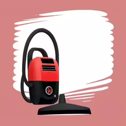 a vacuum cleaner on a pink background with paint