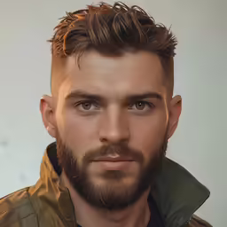 a close up of a person wearing a jacket