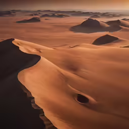 the vast area of dunes of the sahara desert
