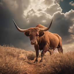 an animal that is standing in the grass