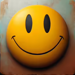 a smiley face painted on a yellow plate