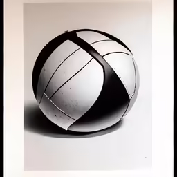 an artistic photo of a ball on a white background