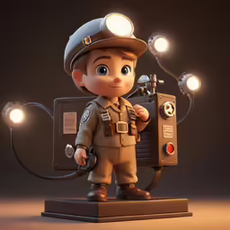 a very cute toy soldier with some lights