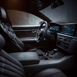 the inside of a car with some technology on it