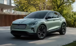 the front of an electric suv on a street