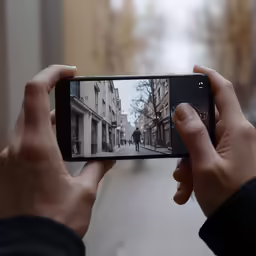 a person taking a photo on a phone