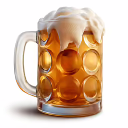 a glass mug full of beer topped with whipped cream