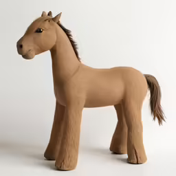 the brown horse has no legs on it