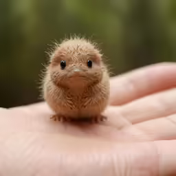 small bird sitting on the hand of someone