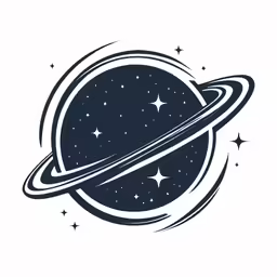 a drawing of a saturn planet