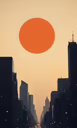 a person with a red balloon in the sky