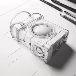 a sketch of an image of a camera