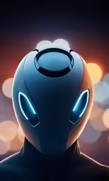 an alien suit is shown against a dark background
