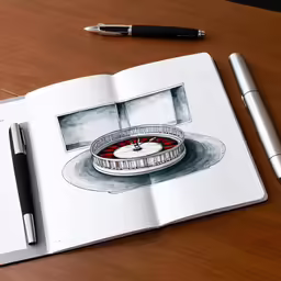 an open notebook sitting on top of a table with some writing