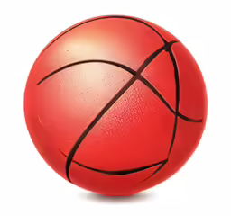 an abstract basketball ball against a white background