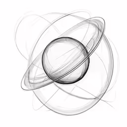 an abstract artwork with a spiral around it