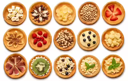 a variety of different plates full of different kinds of food