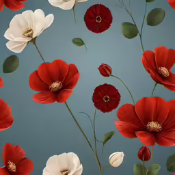 a bunch of large flowers on top of each other