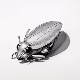 an insect is placed on top of a surface