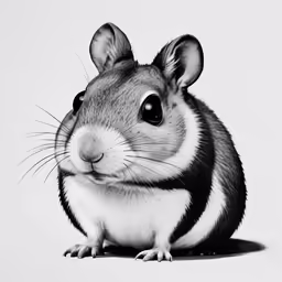 a pencil drawing of a rodent