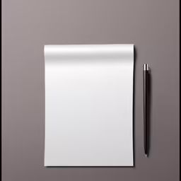 a pen and a paper on a table