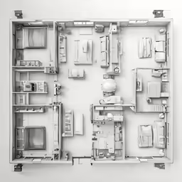 the 3d illustration shows what a floor plan may look like