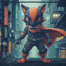 a very cute cat dressed as batman with his cape