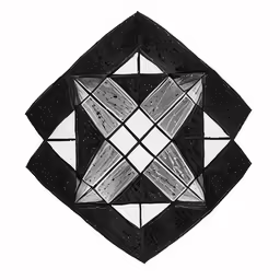 an abstract piece of art depicting a diamond