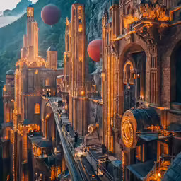 this is a picture of the world famous disney world at sunset