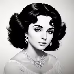 a lady in an elegant photo with a necklace